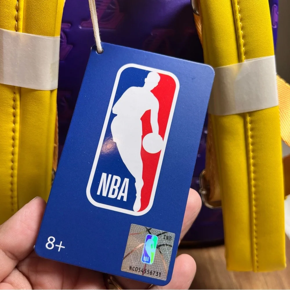 Loungefly NBA LA Lakers Debossed Logo Mini Backpack NWT